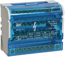 Шина в корпусе на DIN-рейку (кросс-модуль) IEK ШНК 4х11 3L+PEN синий картинка 